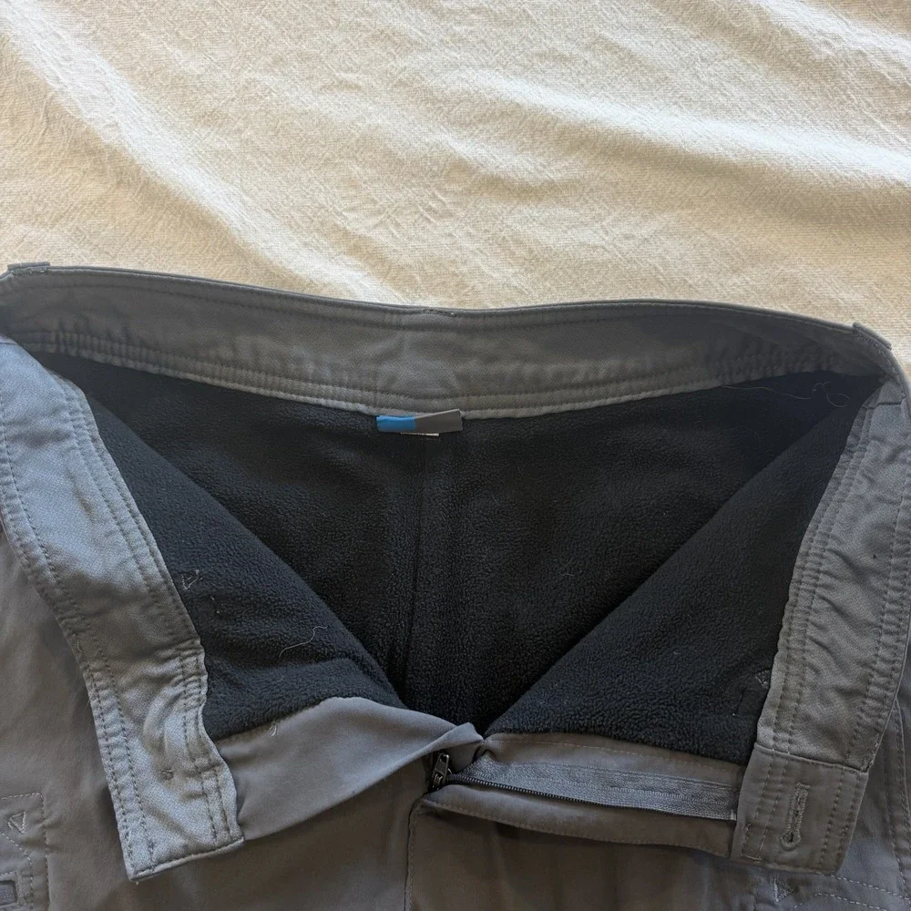 Eddie Bauer Men's 30x32 First Ascent Fleece Lined Guide Pro Pants Gray Hiking
